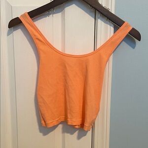 Orange Sleeveless Women's Cropped Top